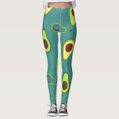 Leggings Coupe Avocado été Vert dégradé Motif (Devant)