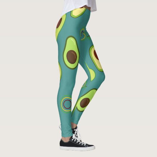 Leggings Coupe Avocado été Vert dégradé Motif (Droite)