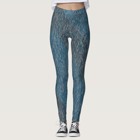 LEGGINGS COUPE BLEUE MODERNE PROFONDE (Devant)