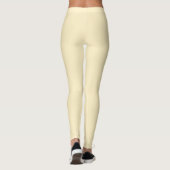 Leggings Coupe de beurre pâle Couleur uni jaune (Dos)