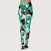 Leggings couple abstrait de grenouilles vertes (Dos)