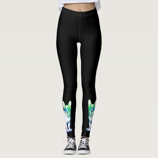 Leggings Couple de Bulldogs (Devant)