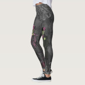 Leggings Couple de squelettes d'Halloween (Gauche)
