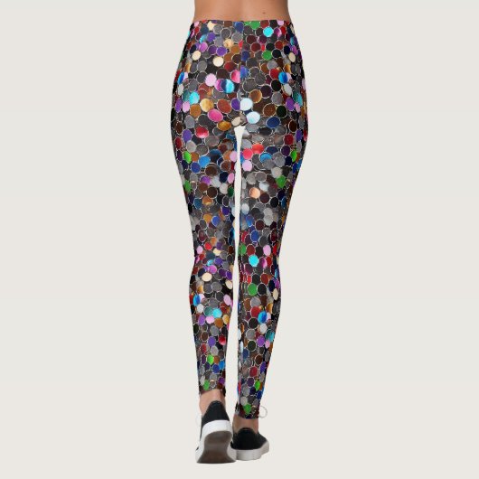 Leggings Coupures multicolores Burning Man (Dos)