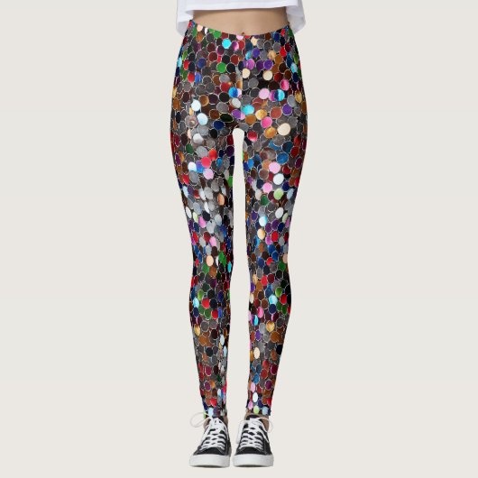 Leggings Coupures multicolores Burning Man (Devant)
