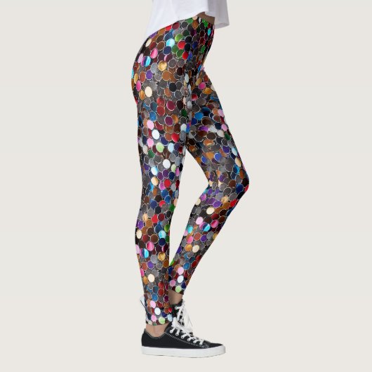 Leggings Coupures multicolores Burning Man (Droite)