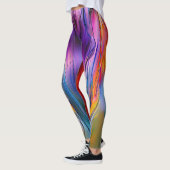 Leggings "Courants chromatiques" Abstrait contemporain (Gauche)