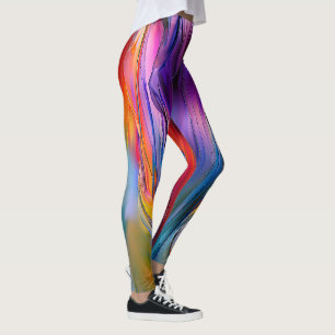 Leggings "Courants chromatiques" Abstrait contemporain