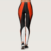 Leggings Courbe Abstraite rouge blanche et noire (Dos)