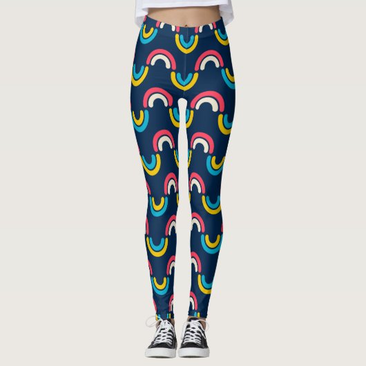 Leggings Courbe arc-en-ciel (Devant)