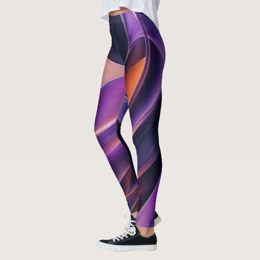 Leggings Courbes Abstraites (Gauche)