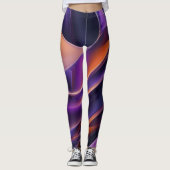 Leggings Courbes Abstraites (Devant)