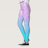 Leggings Courbes bleu rose (Gauche)