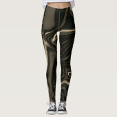 Leggings Courbes Brown et ondulation en image brun foncé (Devant)