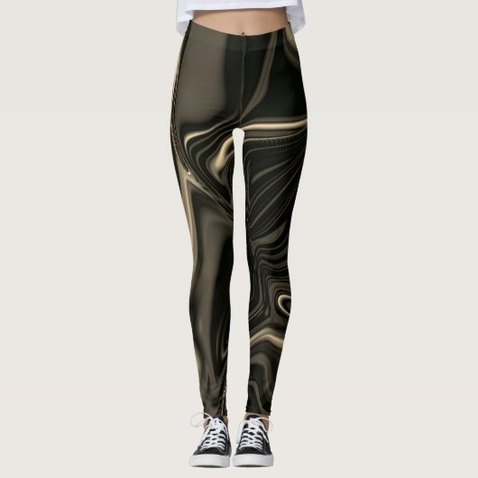 Leggings Courbes Brown et ondulation en image brun foncé (Devant)