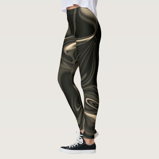 Leggings Courbes Brown et ondulation en image brun foncé (Gauche)