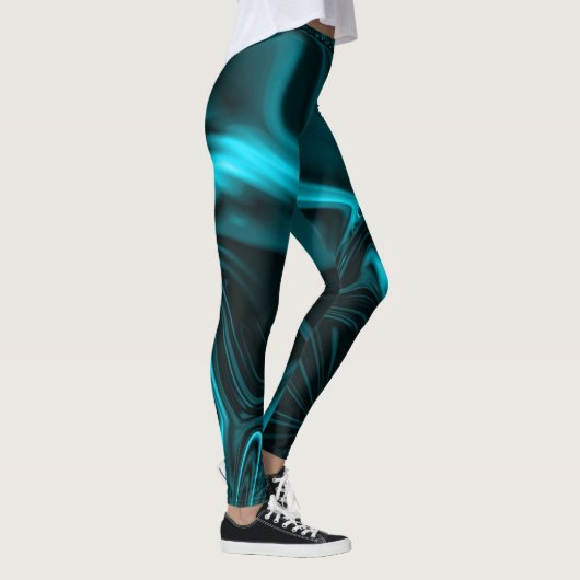 Leggings Courbes en bleu turquoise foncé, ciel profond ou c