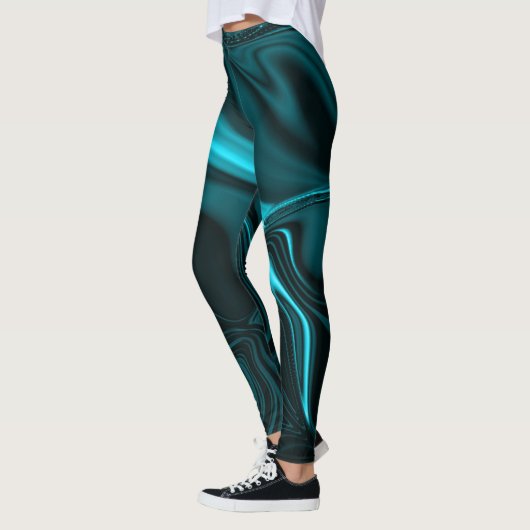Leggings Courbes en bleu turquoise foncé, ciel profond ou c (Gauche)