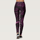 Leggings Courbes pointues de couleur rose et arrière - plan (Dos)