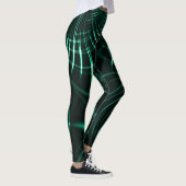 Leggings Courbes pointues en mélange vert jungle et néo men (Droite)