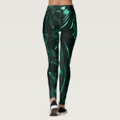 Leggings Courbes pointues en mélange vert jungle et néo men (Dos)