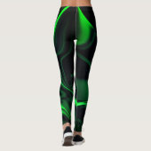 Leggings Courbes vertes ou ondulation dans le fonds le plus (Dos)