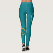 Leggings Courir Gecko or + votre backgr. & idées (Dos)