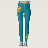 Leggings Courir Gecko or + votre backgr. & idées (Devant)