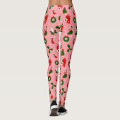 Leggings couronne de noël rose (Dos)