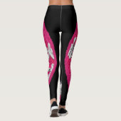 Leggings Couronne de Noël rose glamour (Dos)