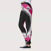 Leggings Couronne de Noël rose glamour (Gauche)