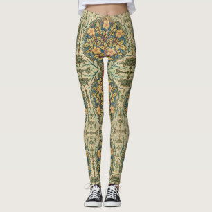 Leggings Couronne de roses de William Morris, art floral vi