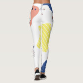 Leggings Couronne Flamant rose : Abstraite Vintage sans cou (Dos)