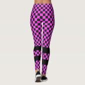 Leggings Course de voiture / Motif d'échecs + votre backgr. (Dos)