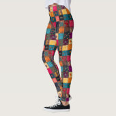Leggings Courtepoint Patchwork Vibrant avec Florales Classi (Gauche)