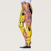 Leggings Coussin de lancer de Mikitiez smiley jaune jardin (Gauche)