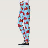 Leggings Crabe rouge Design Vous Choisissez Couleur Arrière (Gauche)