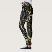Leggings Cracked Space Lava - White/Gold (Gauche)