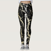 Leggings Cracked Space Lava - White/Gold (Devant)