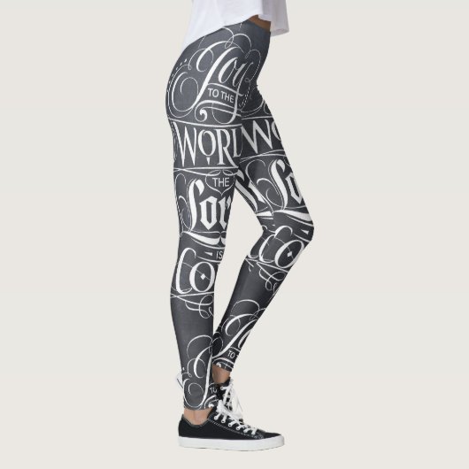Leggings Craie religieuse de Noël de calligraphie de (Droite)