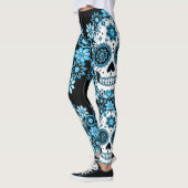 Leggings Crâne à sucre bleu (Gauche)