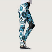 Leggings Crâne à sucre bleu (Droite)