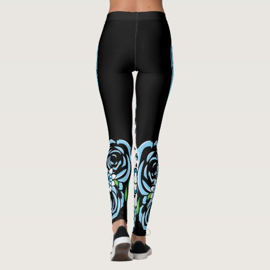 Leggings Crâne à sucre bleu (Dos)