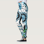 Leggings Crâne à sucre bleu (Gauche)