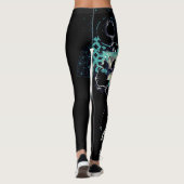 Leggings Crâne abstrait d'oiseau (Dos)