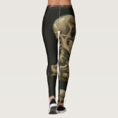 Leggings Crâne avec la cigarette brûlante par Van Gogh (Dos)