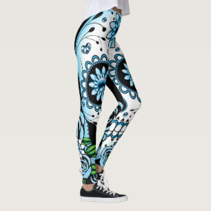 Leggings Crâne bleu de sucre