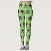 Leggings Crâne Camouflage et pattes croisées (Devant)