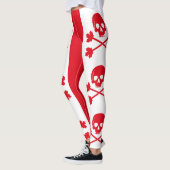 Leggings Crâne canadien et os croisés de pirate (Gauche)