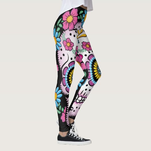 Leggings Crâne de Dia de los Muertos Sugar (Droite)